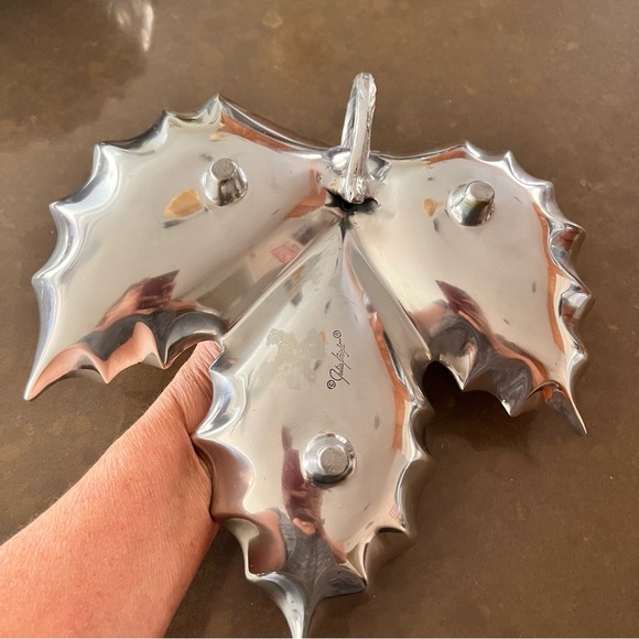 Julia Knight Holly Enamel Christmas Candy Dish Mojito - Picture 3 of 5